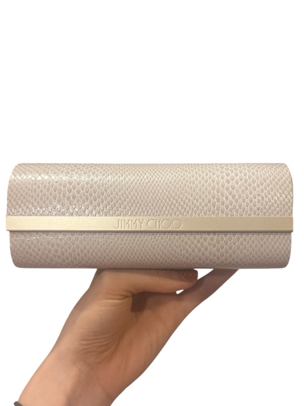 Jimmy Choo Snake-Embossed Eyewear Case